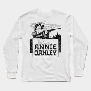 Phoebe Annie Oakley Moses Buffalo Bill Western Cowboy Retro Comic Long Sleeve T-Shirt